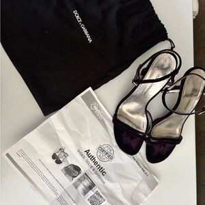 Dolce & Gabbana Women's Purple Heels with COA and bag size 36 1/2